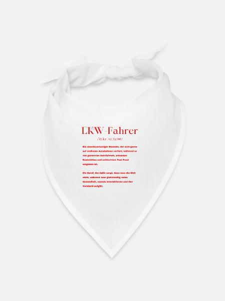 LKW Fahrer Definition - Bandana Dreieckstuch - Weiß