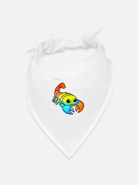 Skorpion Comic Tier - Bandana Dreieckstuch - Weiß
