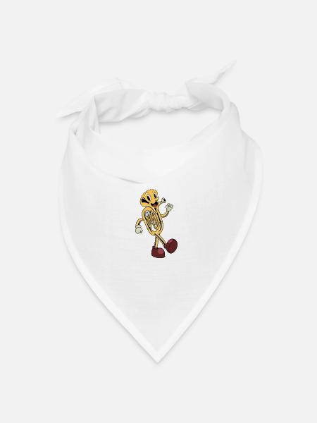 Retro Kawaii Euphonium - Bandana Dreieckstuch - Weiß