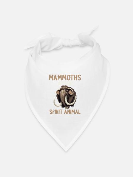 Ich mag halt einfach Mammuts Mammut - Bandana Dreieckstuch - Weiß