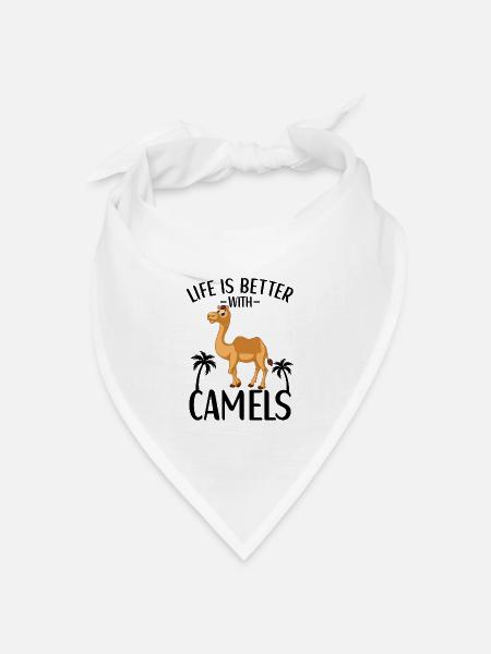 Camel Animal Accessories for Camel Lover - Bandana Dreieckstuch - Weiß