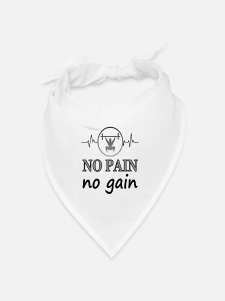 Fitness Fitnessstudio Muskel aufbauen Geschenkidee - Bandana Dreieckstuch - Weiß