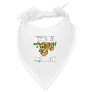 BRILLEN SCHLANGE - Bandana Dreieckstuch - Weiß - Vorne