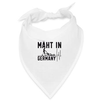 Mäht in Germany - Gartenarbeit - Bandana Dreieckstuch - Weiß - Vorne