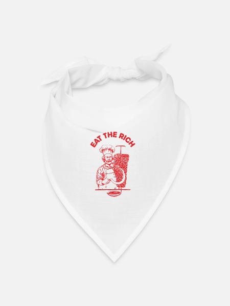 Eat The Rich Karl Marx Kebap - Bandana Dreieckstuch - Weiß