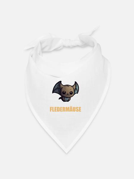 Mir reichts ich gehe Fledermäuse streicheln - Bandana Dreieckstuch - Weiß