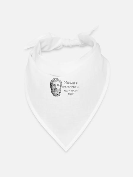 Aischylos - Memory is the mother of all wisdom - Bandana Dreieckstuch - Weiß