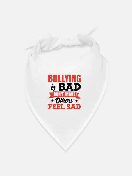 Geschenk zum Tag der Einheit Anti-Mobbing-Bewusstseinsmonat - Bandana Dreieckstuch - Weiß