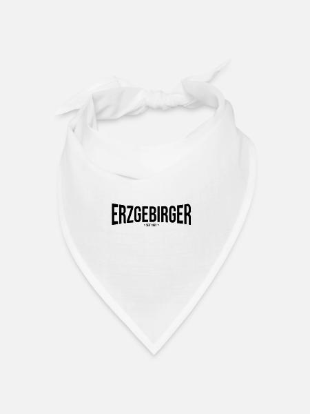 Erzgebirger seit 1987 1 - Bandana Dreieckstuch - Weiß