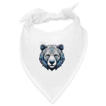 Eisbär Portrait Polar bär - Bandana Dreieckstuch - Weiß - Vorne