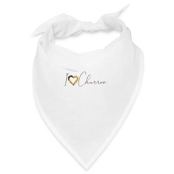 I Heart Churros Vintage Mexikanische Churros - Bandana Dreieckstuch - Weiß - Vorne