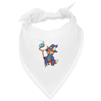 Zauberer Fuchs - Bandana Dreieckstuch - Weiß - Vorne