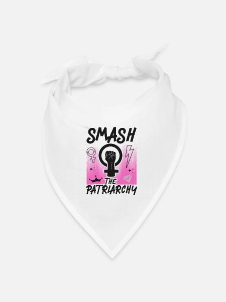 Feminist Smash Patriarchy - Bandana Dreieckstuch - Weiß