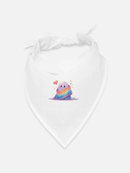Gespenst Lgbt Geist Lgbt Fahne - Bandana Dreieckstuch - Weiß