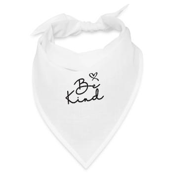 Sei freundlich - motivierend - Bandana Dreieckstuch - Weiß - Vorne