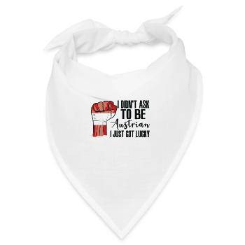 Österreichischer Stolz Österreichische Fahne - Bandana Dreieckstuch - Weiß - Vorne