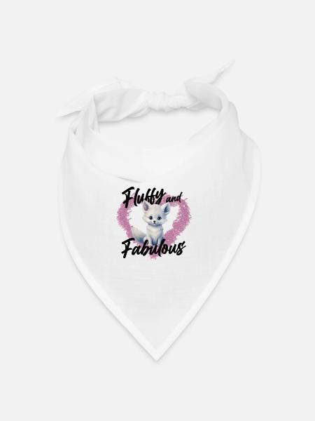 Polar Fuchs Eis Fuchs Arktis Fuchs - Bandana Dreieckstuch - Weiß