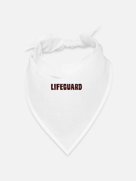 Lifeguard Rettungsschwimmer - Bandana Dreieckstuch - Weiß