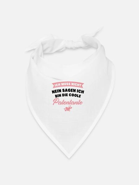 Ich muss nicht nein sagen ich bin die Patentante - Bandana Dreieckstuch - Weiß