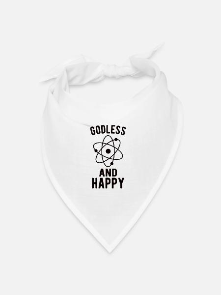 Atheist, Atheismus, Anti-religion, Sicherheit, - Bandana Dreieckstuch - Weiß
