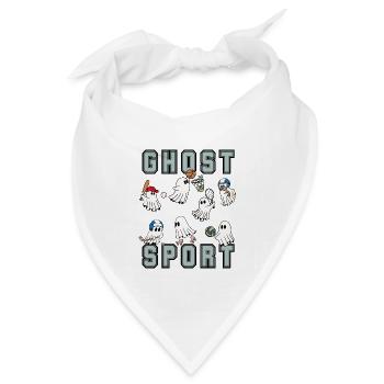 Geist Sport Halloween niedliche Geister - Bandana Dreieckstuch - Weiß - Vorne