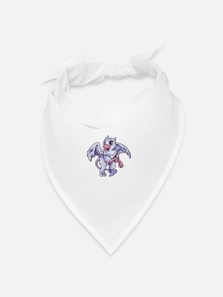Kawaii Greif - Bandana Dreieckstuch - Weiß