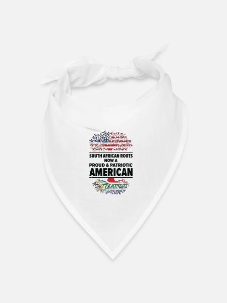 Südafrikanischer amerikanischer Patriot USA - Bandana Dreieckstuch - Weiß