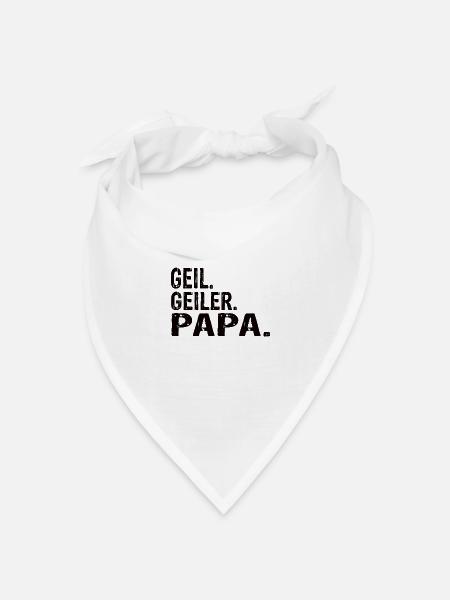 Papa Bester Papa Papa Spruch Papa Geburtstag - Bandana Dreieckstuch - Weiß