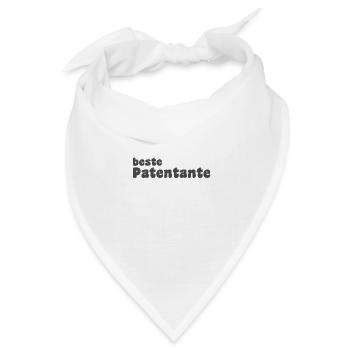 beste Patentante - Bandana Dreieckstuch - Weiß - Vorne