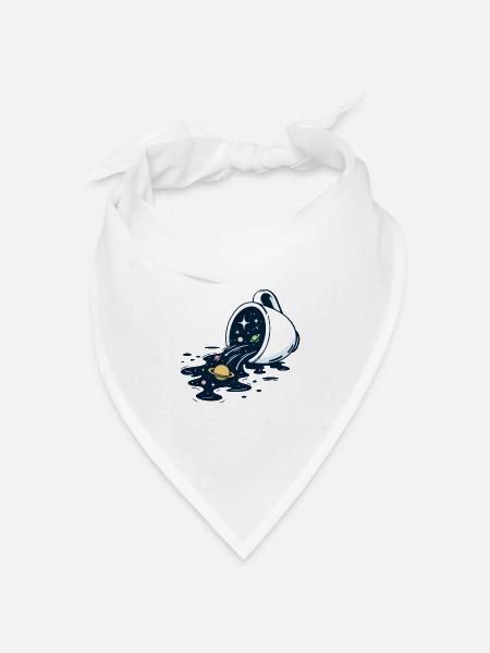 Verschüttetes Universum - Bandana Dreieckstuch - Weiß