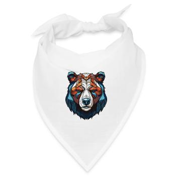 Eisbär Kopf Polar bär - Bandana Dreieckstuch - Weiß - Vorne