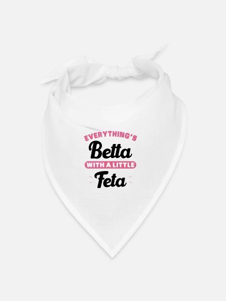 Betta Fisch Fisch Fisch Aquarium Geschenk - Bandana Dreieckstuch - Weiß