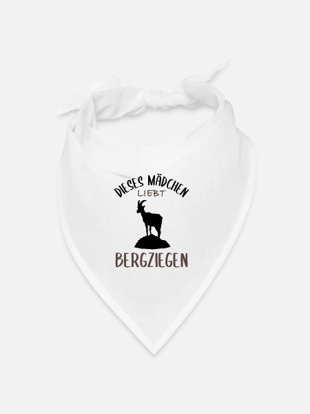 Mädchen und Bergziegen - Eine Liebe - Bandana Dreieckstuch - Weiß