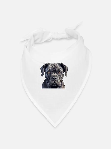 Hund Cane Corso - Bandana Dreieckstuch - Weiß