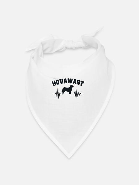 Hovawart Herzklopfen Hund lustig - Bandana Dreieckstuch - Weiß