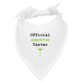 Offizielle Absinth-Verkostung - Bandana Dreieckstuch - Weiß - Vorne