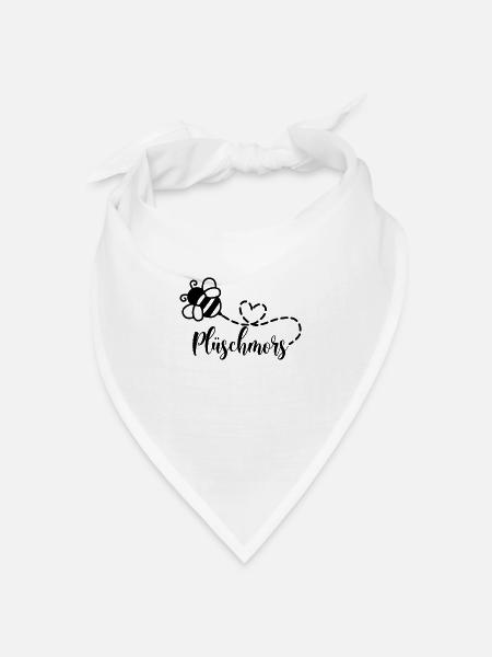 Plüschmors Hummel Ostfriesisch Ostfriesland - Bandana Dreieckstuch - Weiß