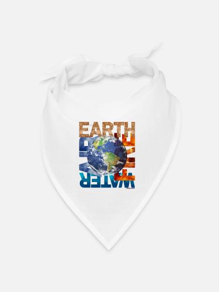 OnlyOneEarth - Bandana Dreieckstuch - Weiß