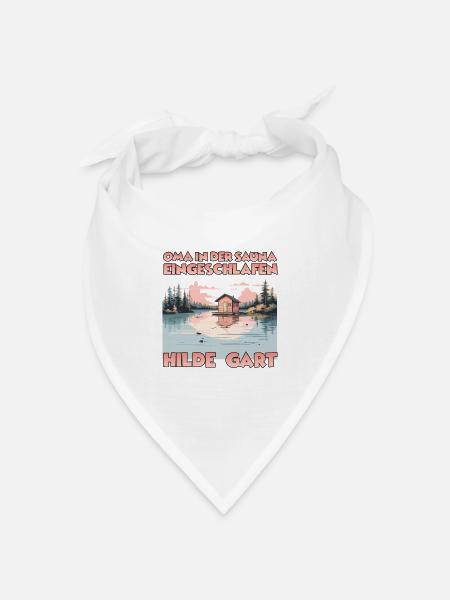 Lustiges Sauna T für Wellness Fans und - Bandana Dreieckstuch - Weiß