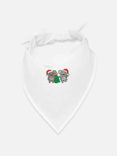 Maus Weihnachten Winter Tiere Mäuse - Bandana Dreieckstuch - Weiß