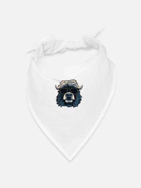 Papa Mama Sonnenbrille - Gallloway Mit Gürtel - Bandana Dreieckstuch - Weiß