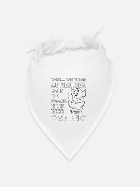 ABNEHMEN - Bandana Dreieckstuch - Weiß