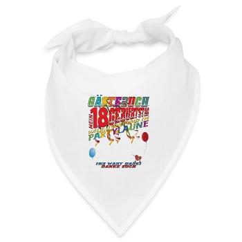 18. Geburtstag Mädchen & Junge Gästebuch - Bandana Dreieckstuch - Weiß - Vorne