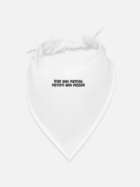 Fitness - Train with purpose, perform with - Bandana Dreieckstuch - Weiß