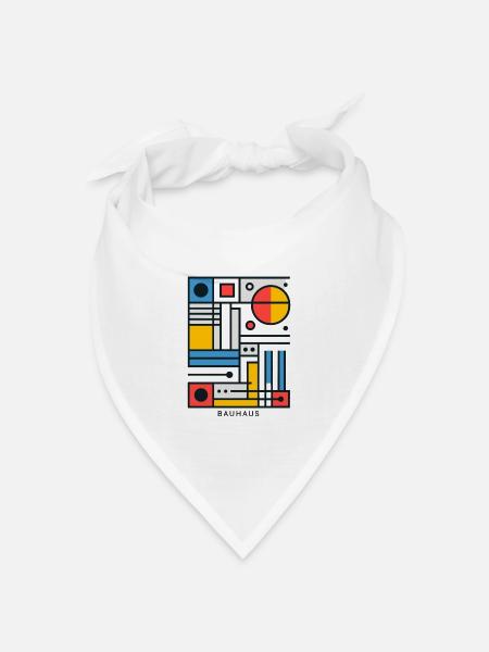 Bauhaus-Architektur Geometrische Ästhetik - Bandana Dreieckstuch - Weiß