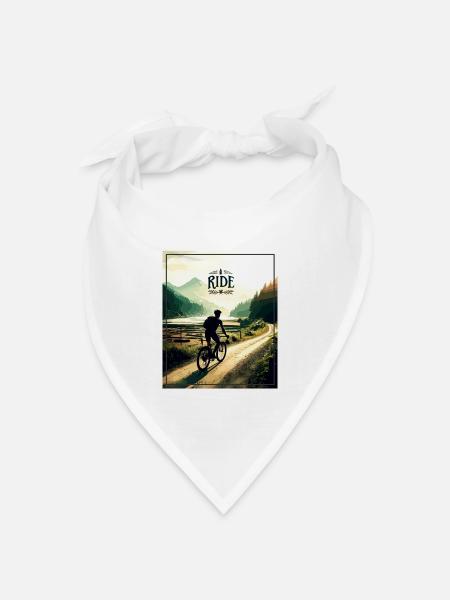 Ride - Gravel, Fahrrad, Rennrad, MTB-Bike - Bandana Dreieckstuch - Weiß