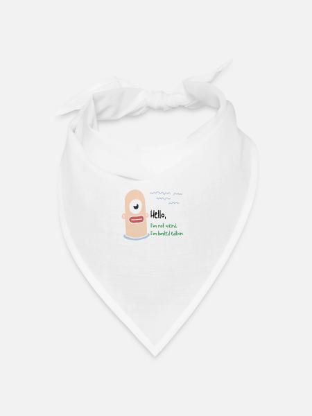 Ich bin nicht komisch - Bandana Dreieckstuch - Weiß