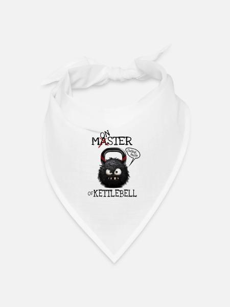 Meister der Kettlebell vs. Monster der Kettlebell? - Bandana Dreieckstuch - Weiß