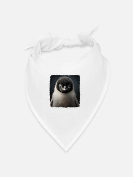 Pinguine realistic Pinguin - Bandana Dreieckstuch - Weiß