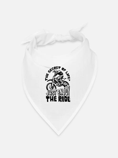 The Secret of Life? Just enjoy the Ride - Bandana Dreieckstuch - Weiß